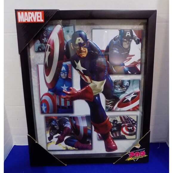 NEW MARVEL 3D Wall Art Captain America Pop Creations Framed - Picture 3 of 6